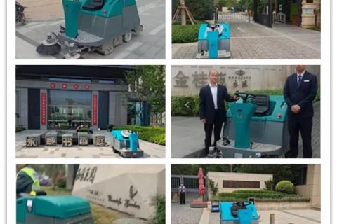 郑州知名物业永威热情分享电动扫地车使用感受 成清晨雨扫拖一体机忠实粉丝